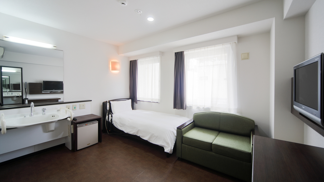 【1ベッド】ユニバーサルルームベッド幅100ｃｍ広さ21平米