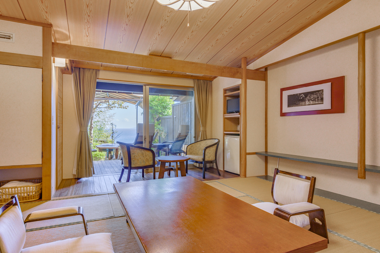 【海側】源泉掛け流し露天風呂付客室＜陶器＞（庭園付）