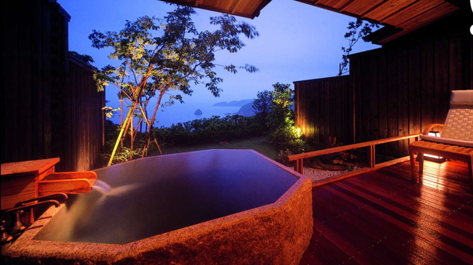 【海側】源泉掛け流し露天風呂付客室＜御影＞（庭園付）