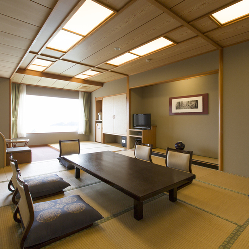 【海側】和洋室 (12.5畳+3畳+TW+檜露天風呂)