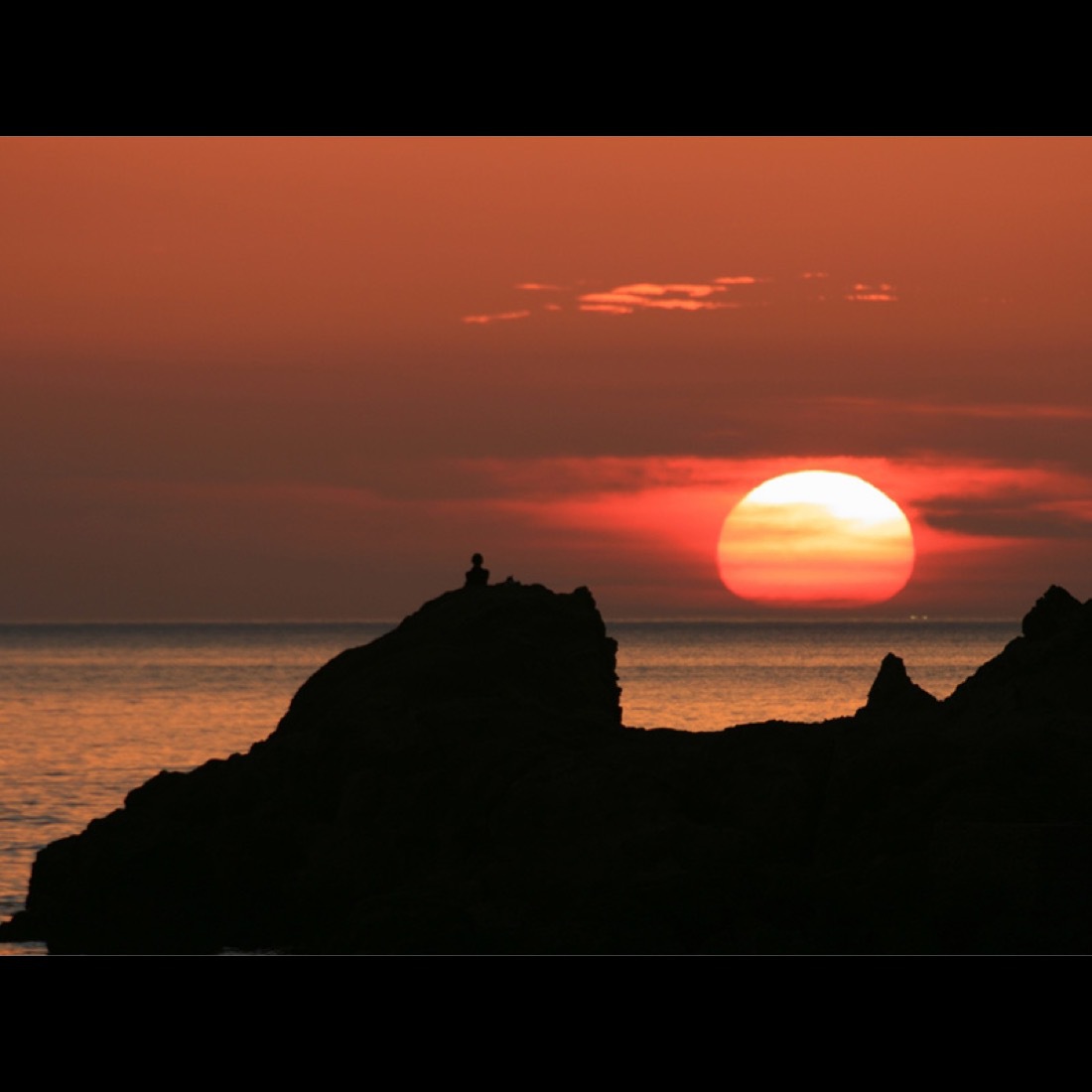 丹後半島の海と夕日