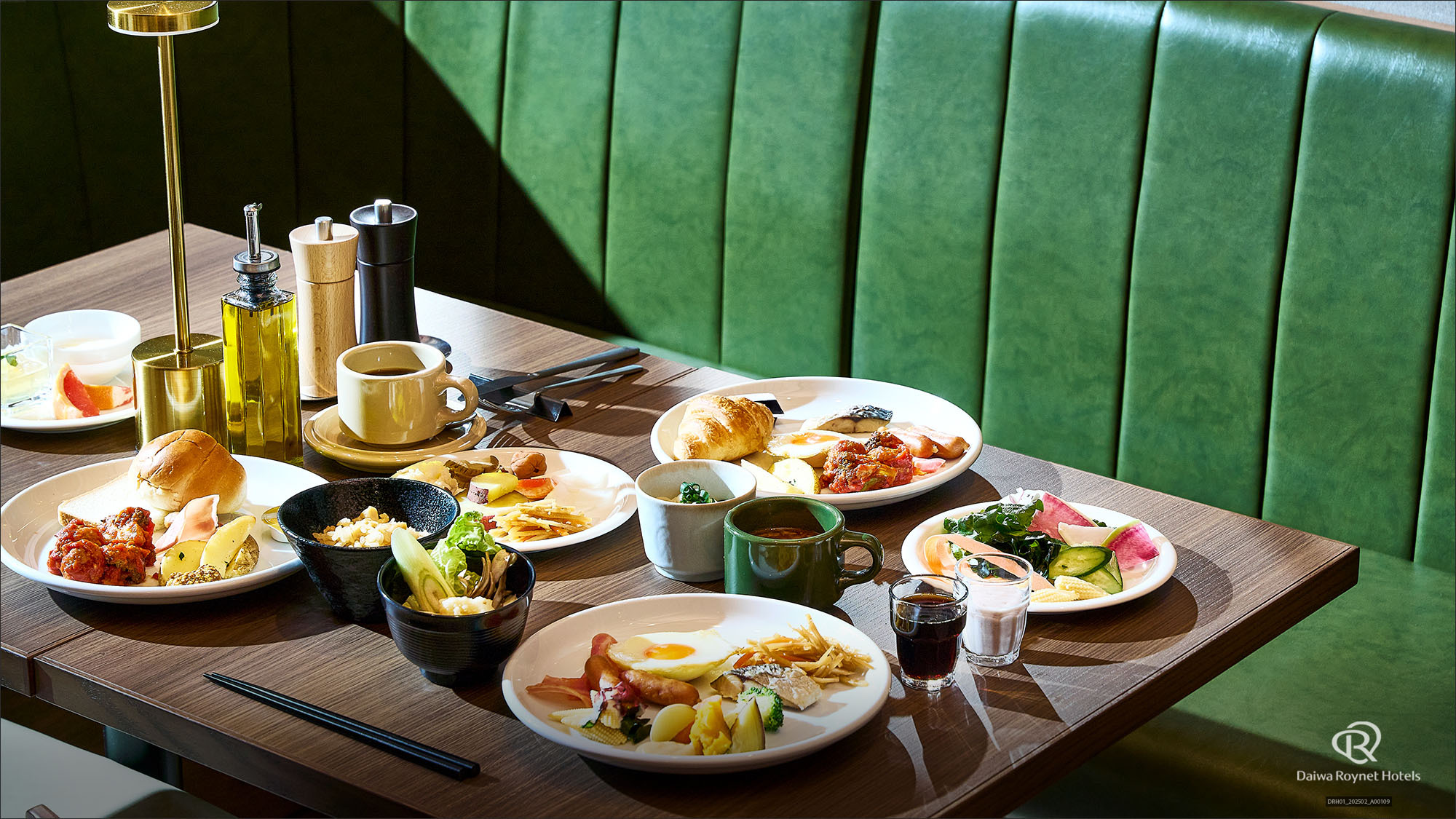 朝食ビュッフェ（盛り付けイメージ）