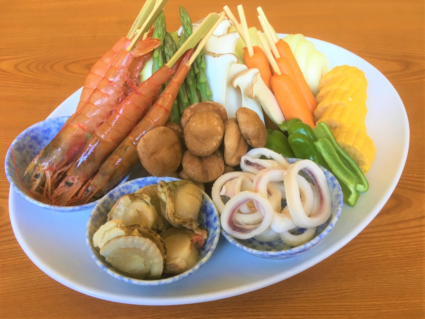 BBQセット〜海鮮、野菜〜