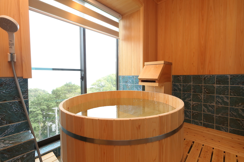 部屋付の半露天風呂