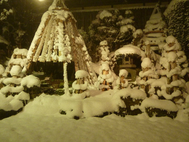 風呂からの眺め冬の夜景