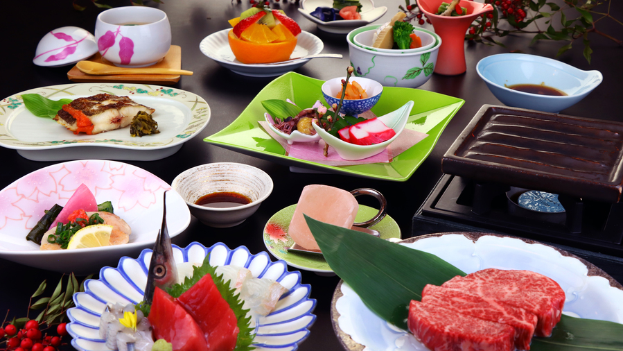 #【月プラン】料理長特選の福島牛フィレステーキ付きの当館一番の贅沢プラン。是非ご賞味あれ♪