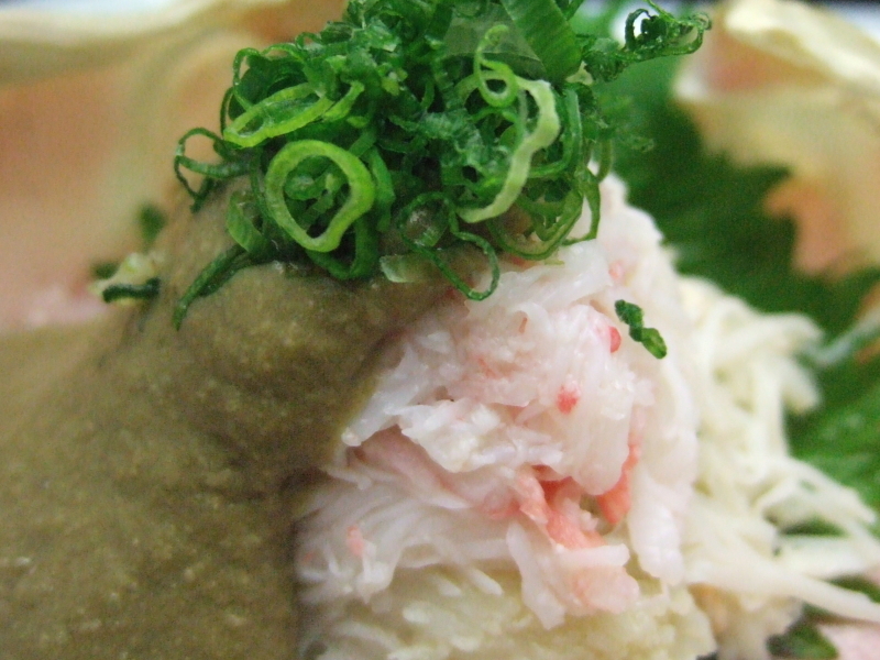 かに上身かに味噌かけ