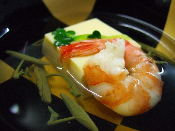 小吸物・玉子豆腐海老順才貝割