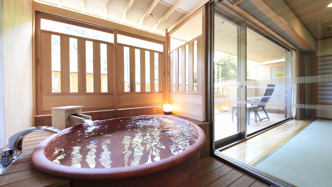 温泉露天風呂付和洋室粋彩-紅藤