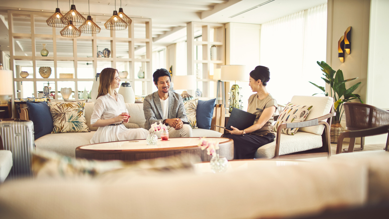 クラブインターコンチネンタルラウンジでのチェックインイメージ