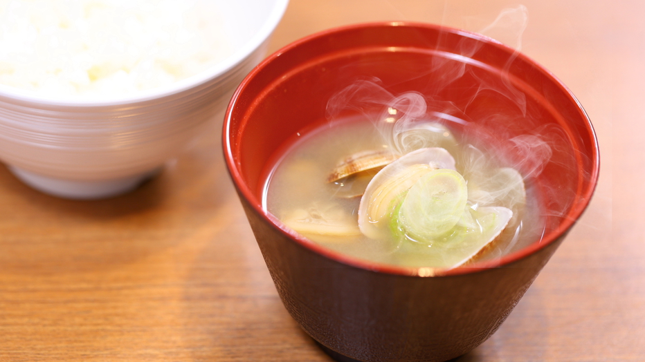 越後味噌を使用したお味噌汁