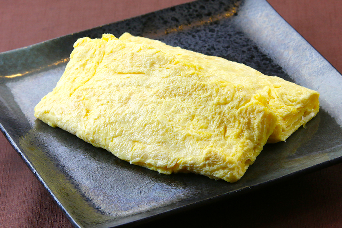 無料朝食〜ライブキッチン卵焼き2