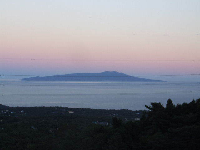 大島の夕暮れ