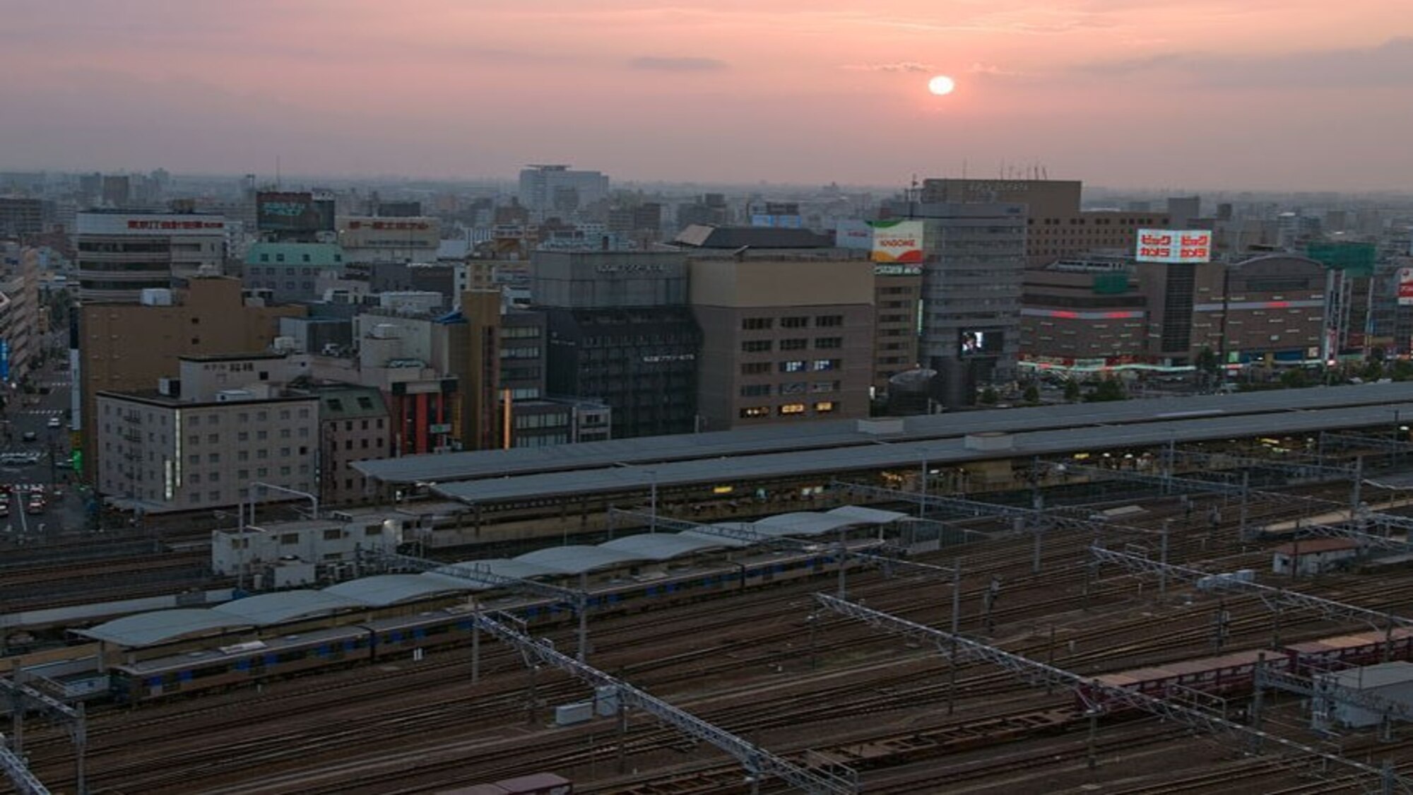 眺望夕焼け