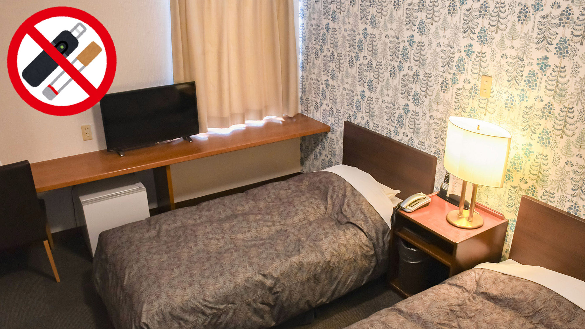 ・【5Fツイン】こちらのお部屋は禁煙です。お煙草は所定の喫煙所でお願いします