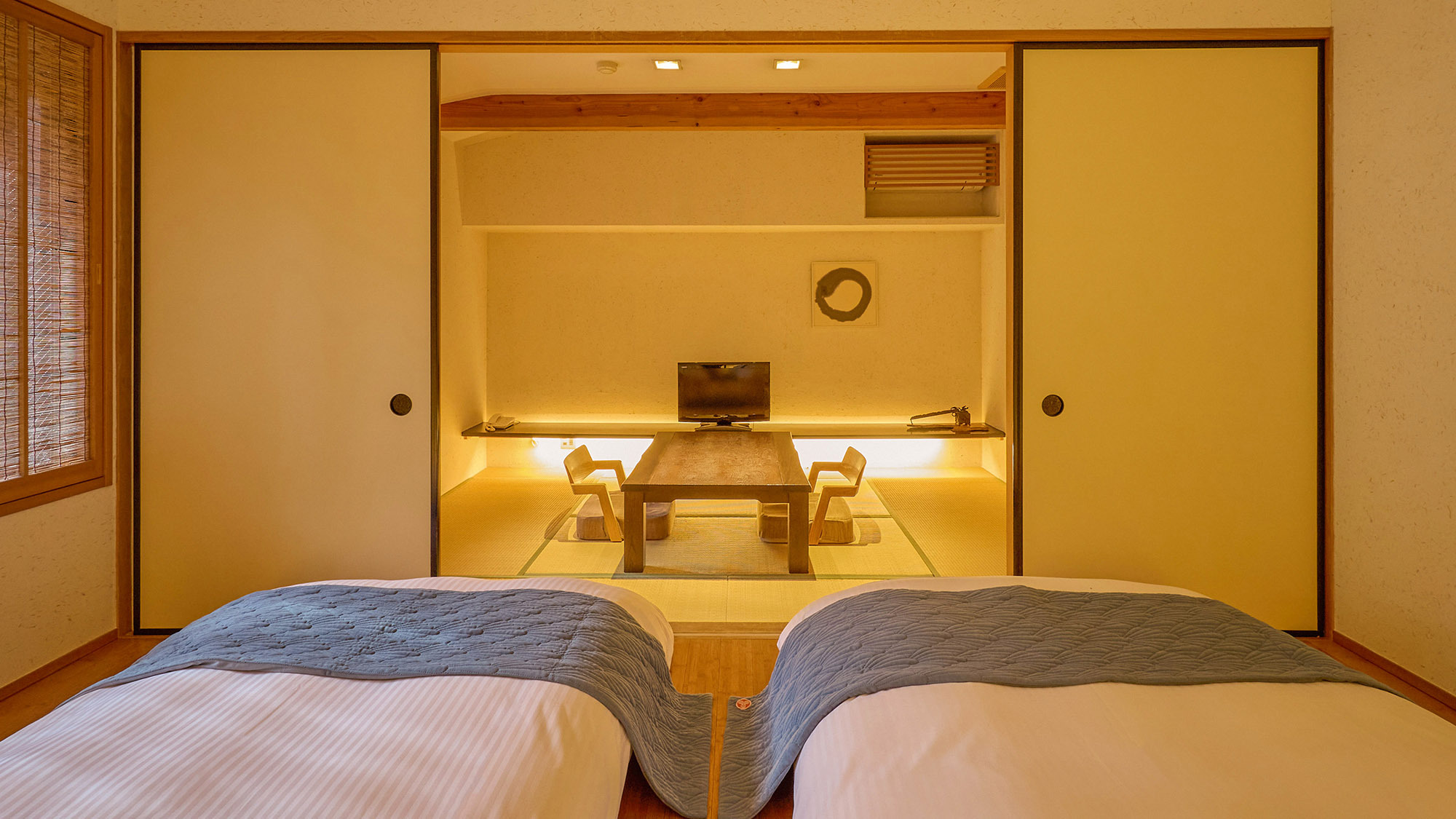 ・【浅葱（あさぎ）】落ち着いた和の佇まい。ゆったりとお寛ぎください