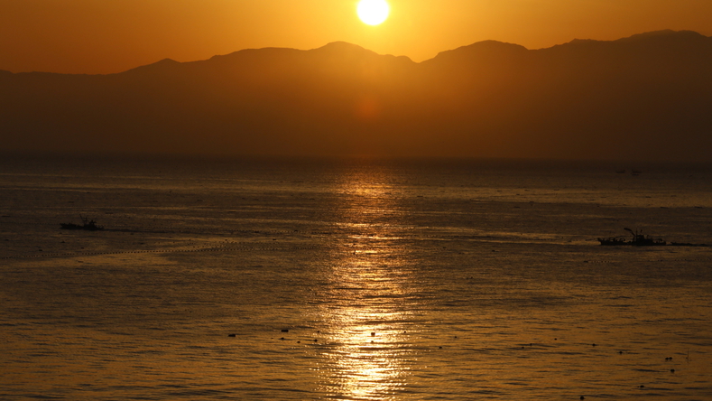 富山湾の朝