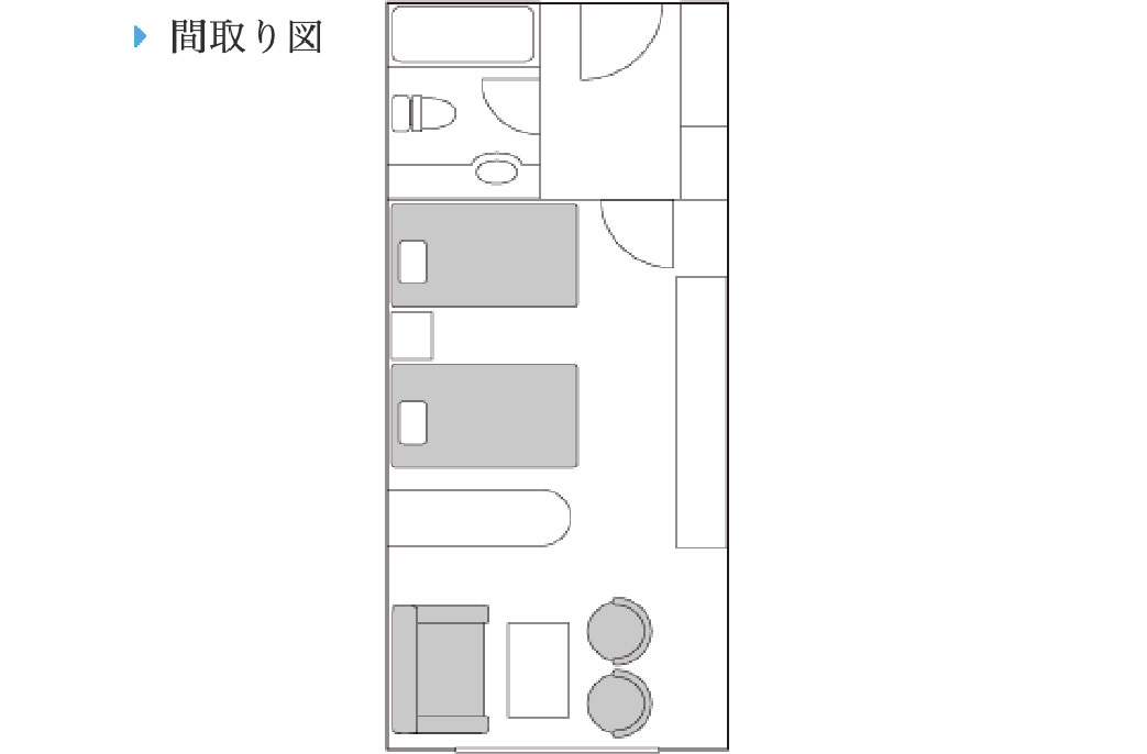 デラックスツイン間取り図