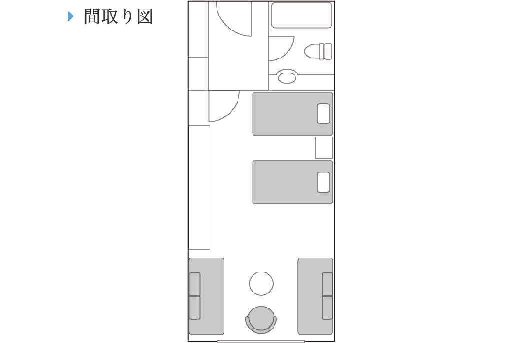 スタンダードツイン間取り図