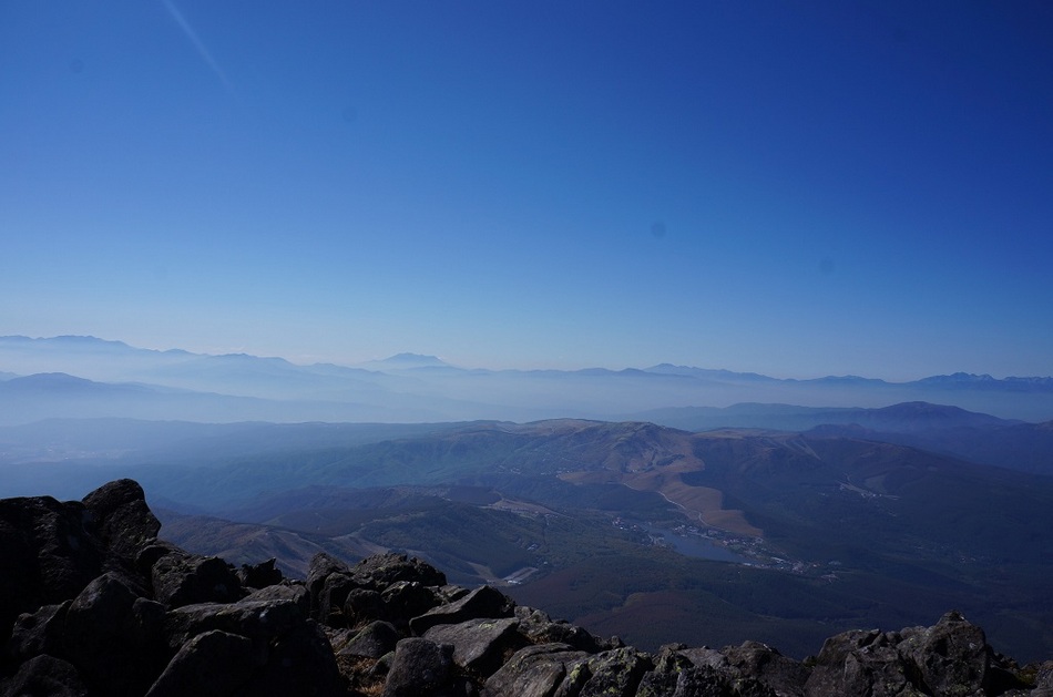 蓼科山頂上にて