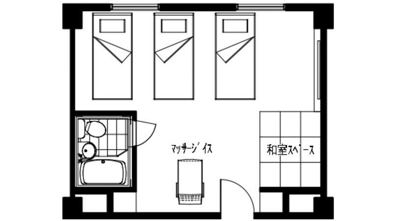 和洋室（トリプルルーム）間取り