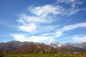 紅葉の唐松岳八方