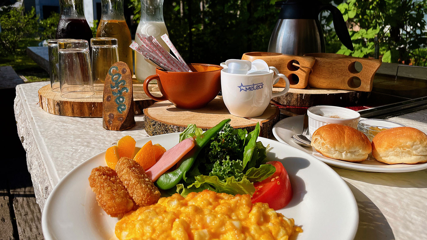 ガーデンテラスでおいしい朝食を♪ガーデンテラスでおいしい朝食を♪
