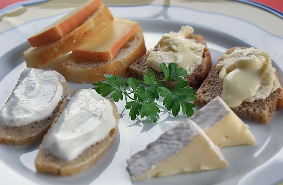 酵母パンと牧場のチーズどちらも自然発酵の風味豊か