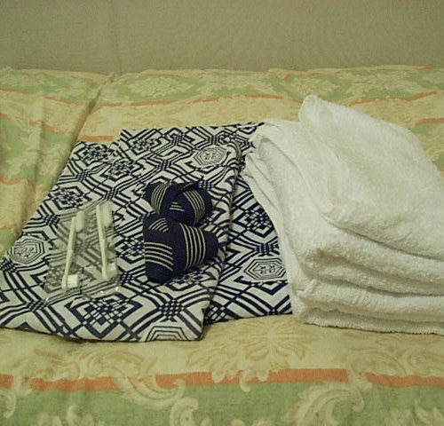 浴衣とバスタオル