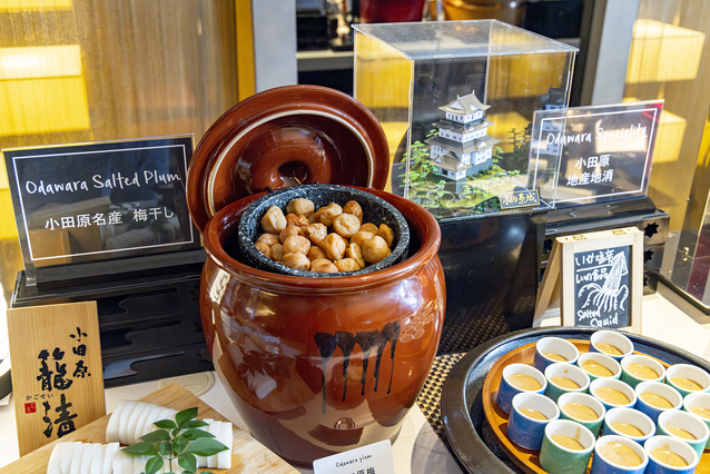 朝食小田原名産梅干し