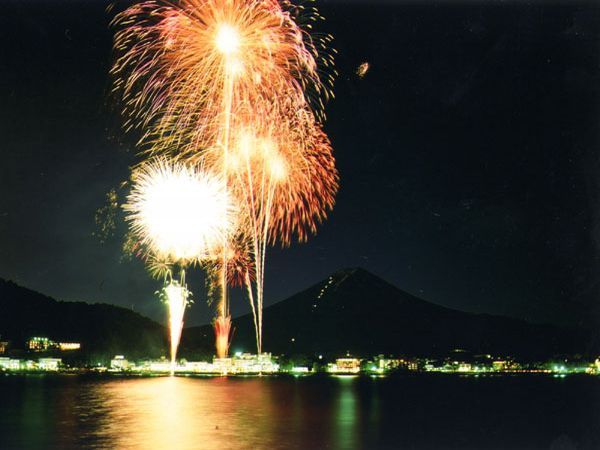 毎年8月5日【河口湖・湖上祭】の花火大会