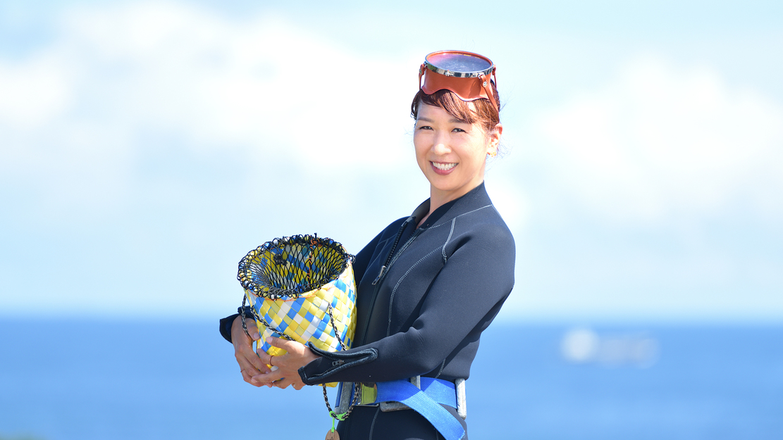 【若女将】地元「相差」は伊勢志摩でも現役の海女さんが最も多く、当宿の若女将もその一人です。