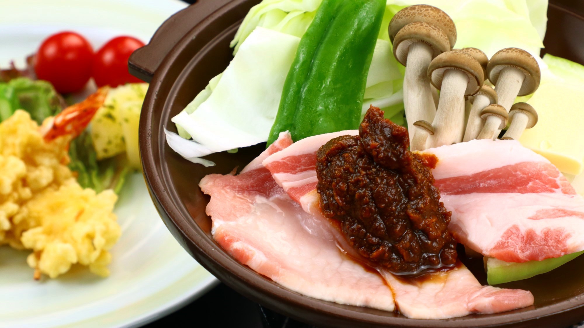 豚の味噌焼き陶板日替わり定食