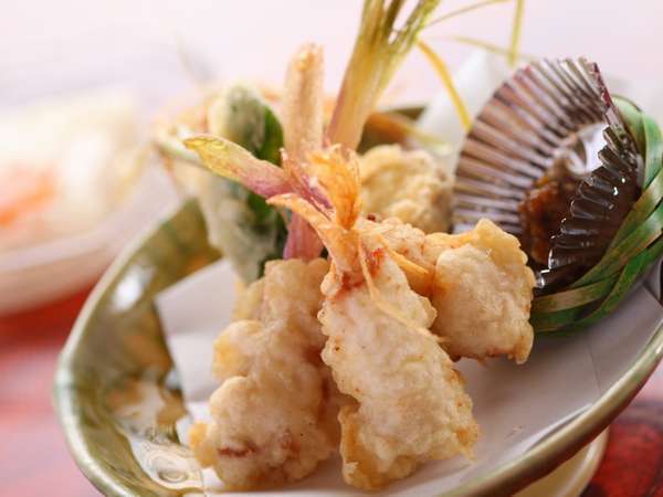 【揚げ物例】ショウガの天ぷら。新緑の頃の美味