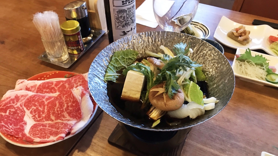 *メインは信州牛のすき焼き♪贅沢な霜降り肉をご賞味ください！