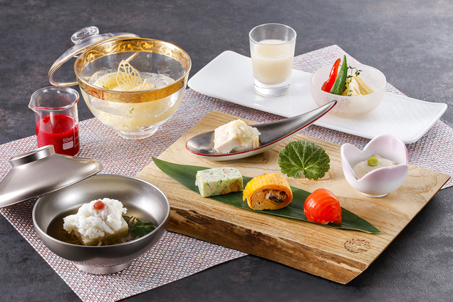 里山馳走料理最上級コース饗−KYO−【夏期間】2025年6月〜2025年8月前菜、椀、造里