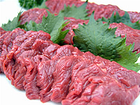 会津名産桜肉の刺身