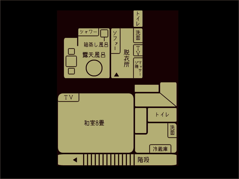 【やまぼうし】露天陶器風呂付客室の間取り