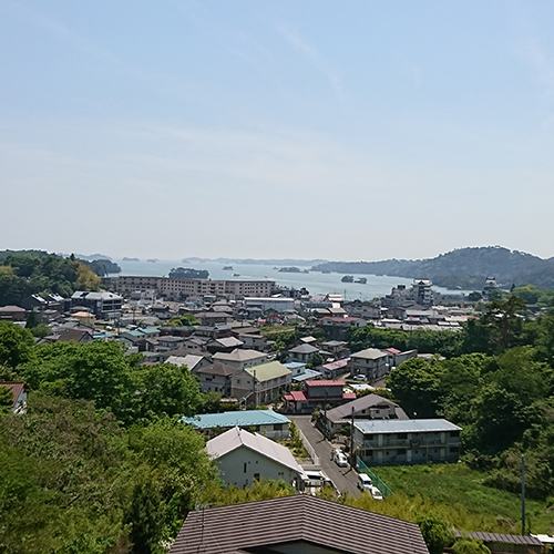 屋上展望台からは松島湾を一望できます。