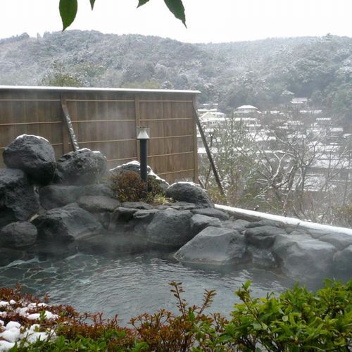 貸切露天風呂からの雪景色（一例）