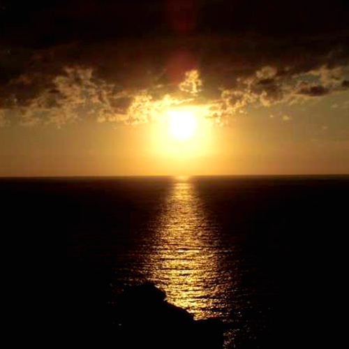 伊豆半島最南端石廊崎の夕日