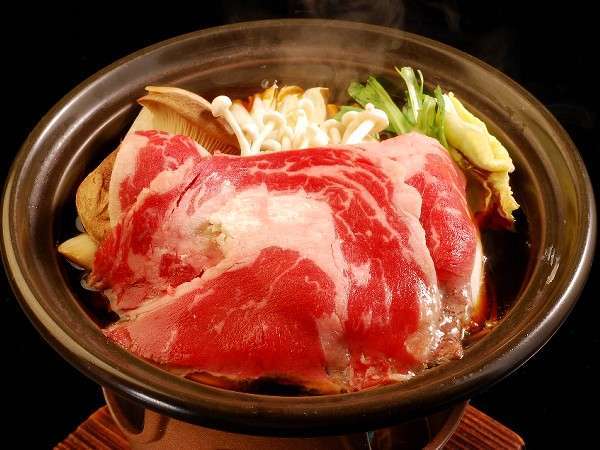 夕食の会席料理陶板焼（一例／日によって異なります）