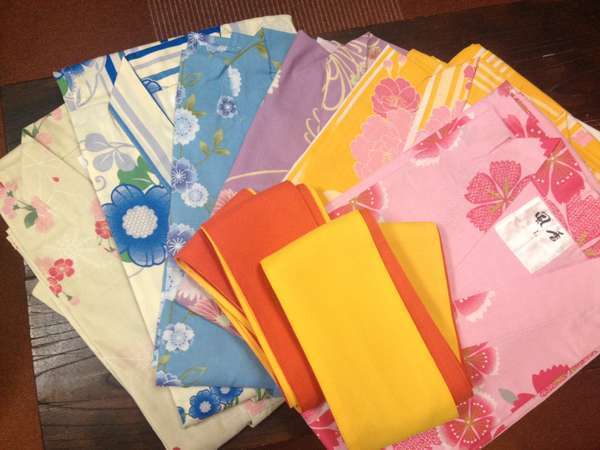 色浴衣お選びいただけます。