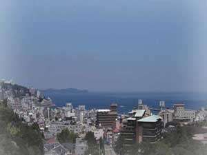 屋上、海側のお部屋からの眺めです