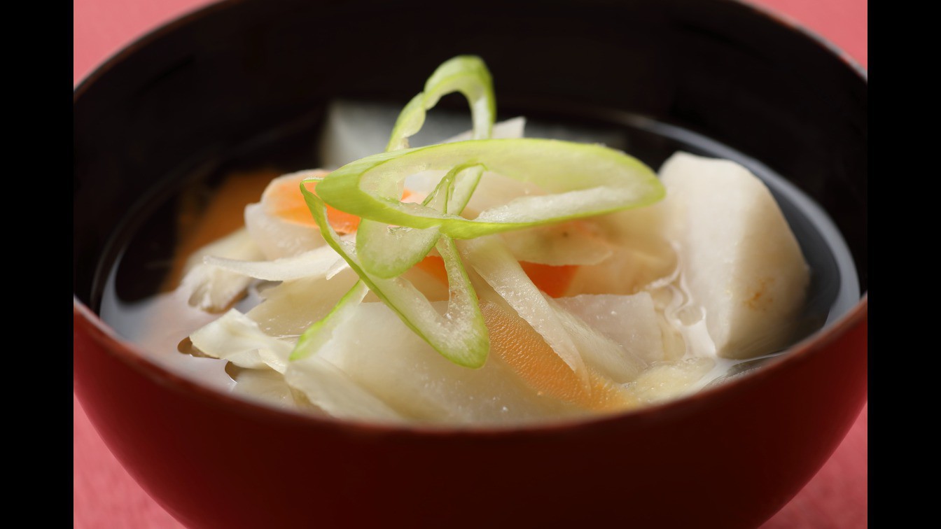 【冬の夕食一例】芋の子汁