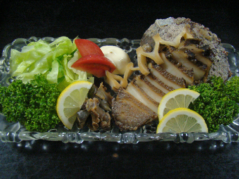 メガ房州あわび「赤」の酒蒸し一例