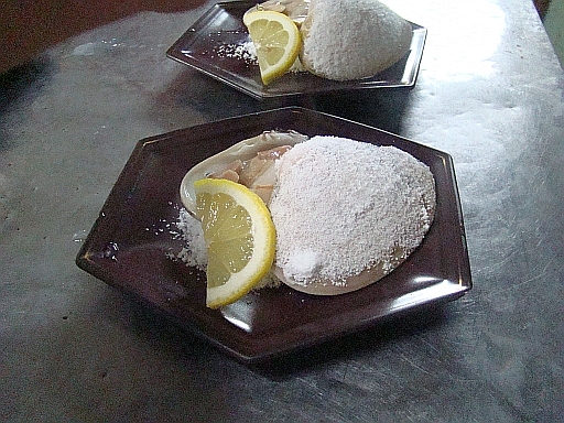 蛤の化粧焼き一例