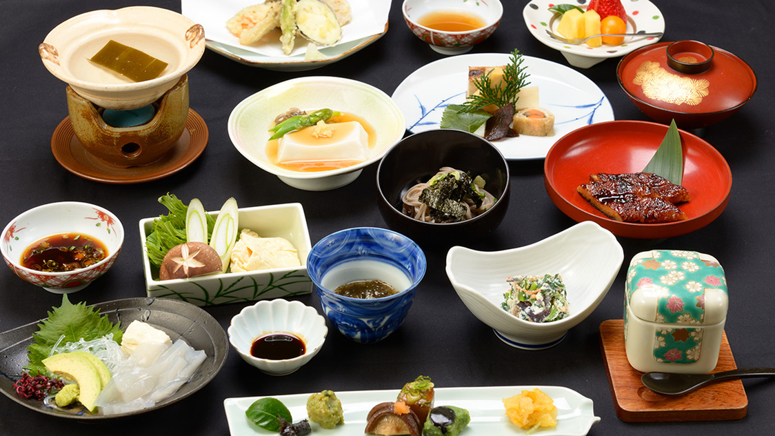*【精進料理一例】安来・清水寺境内の宿、松琴館主人自慢料理です。