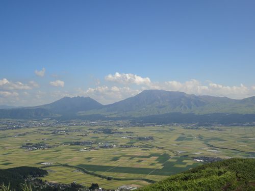 大観峰からの阿蘇谷の景色