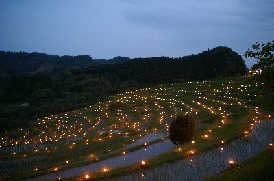 鴨川棚田の夜祭り「大山千枚田」秋